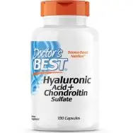Doctor's Best, hyaluronic acid with chondroitin sulphate, 180 capsules