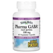 Natural Factors, Stress Relax, Pharma GABA®, 100mg, 60 veg. capsules