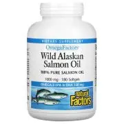 Natural Factors, Wild Alaskan Salmon Oil, 1.000mg, 180 softgels