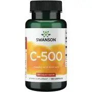 Swanson, C-500 - Vitamin C with Rose Hips, 500mg, 100 capsules