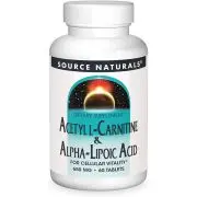 Source Naturals, Acetyl-L-Carnitine & Alpha-Lipoic Acid, 650mg, 60 Veg. Tablets