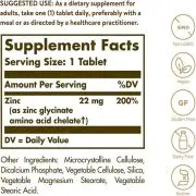 Solgar, Chelated Zinc, 22mg, 100 Veg, Tablets