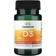 Swanson, Vitamin D3, 1,000IU, 30 capsules