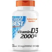 Doctor's Best, Vitamin D3, 2000 IU, 180 soft capsules