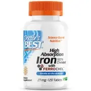 Doctor's Best, High Absorption Iron with Ferrochel®, 27mg, 120 tablets