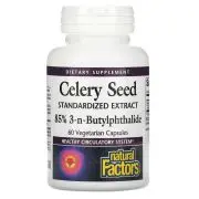 Natural Factors, Sellery Seed ( Selleriesamen-Extrakt ), 60 vegane Kapseln_Front