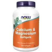 Now Foods, Calcium &amp; Magnesium, 240 soft capsules