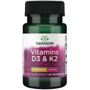 Swanson, Vitamin D3 &amp; K2, 2,000 IU &amp; 75mcg, 60 capsules