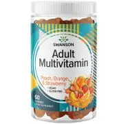Swanson, Adult Multivitamin Gummies - Peach, Orange & Strawberry, 60 gummy bears